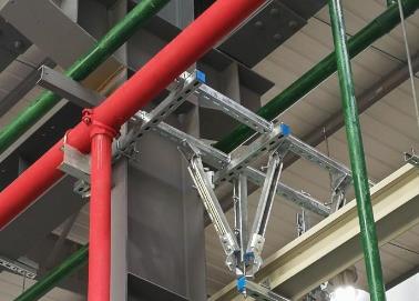 龙井该抗震支架的整体式支吊架结构协调性好
